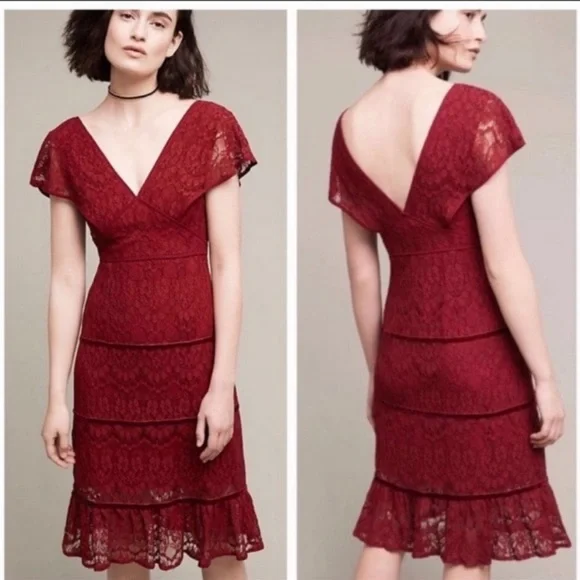 Clarissa Lace Tiered Dress - Picture 1 of 4